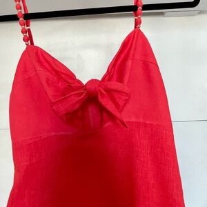 Elegant Orange Midi Dress